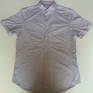 Men's Bugatchi Short Sleeve Patterned Shirt - Size M